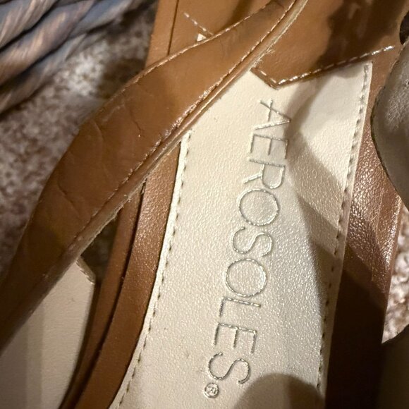 Aerosoles Leather Sling Back Pumps Shoes Women Sz 9M - Picture 2 of 4
